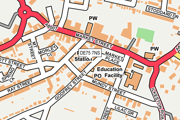 DE75 7NS map - OS OpenMap – Local (Ordnance Survey)