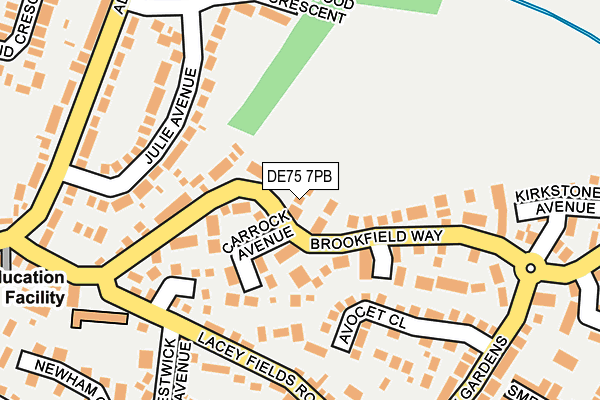 DE75 7PB map - OS OpenMap – Local (Ordnance Survey)