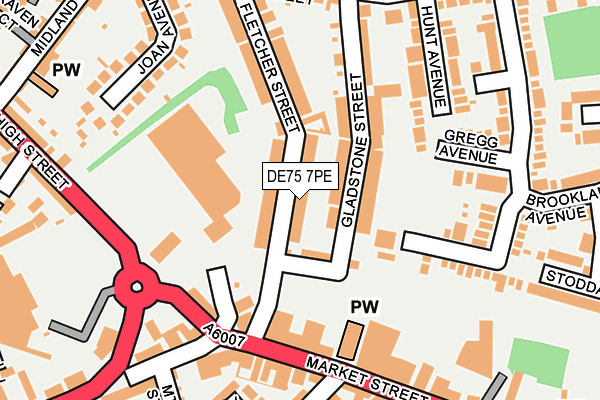DE75 7PE map - OS OpenMap – Local (Ordnance Survey)