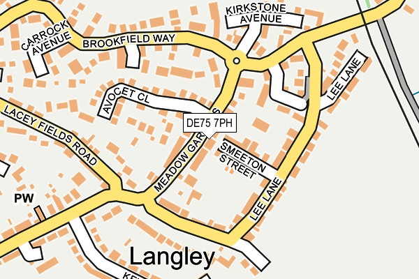 DE75 7PH map - OS OpenMap – Local (Ordnance Survey)