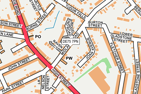 DE75 7PN map - OS OpenMap – Local (Ordnance Survey)