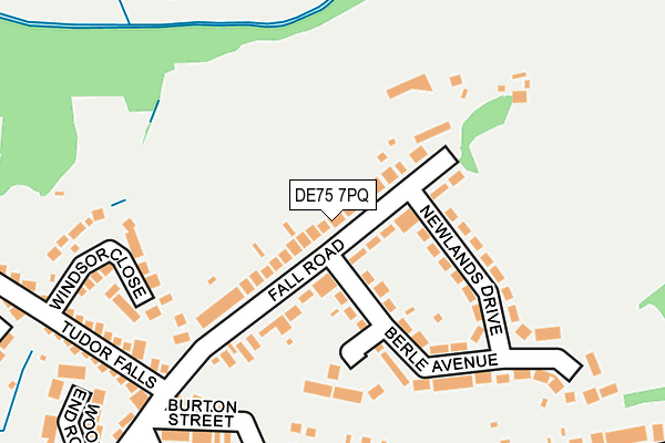 DE75 7PQ map - OS OpenMap – Local (Ordnance Survey)