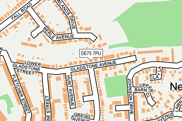 DE75 7PU map - OS OpenMap – Local (Ordnance Survey)