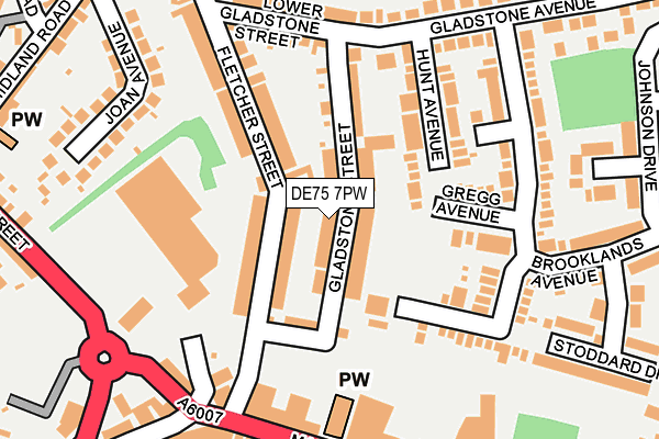DE75 7PW map - OS OpenMap – Local (Ordnance Survey)