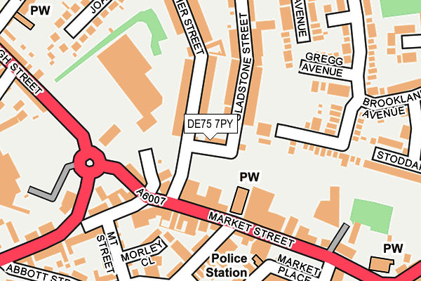 DE75 7PY map - OS OpenMap – Local (Ordnance Survey)