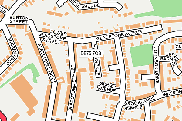 DE75 7QB map - OS OpenMap – Local (Ordnance Survey)