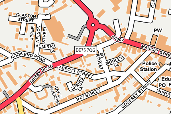 DE75 7QG map - OS OpenMap – Local (Ordnance Survey)