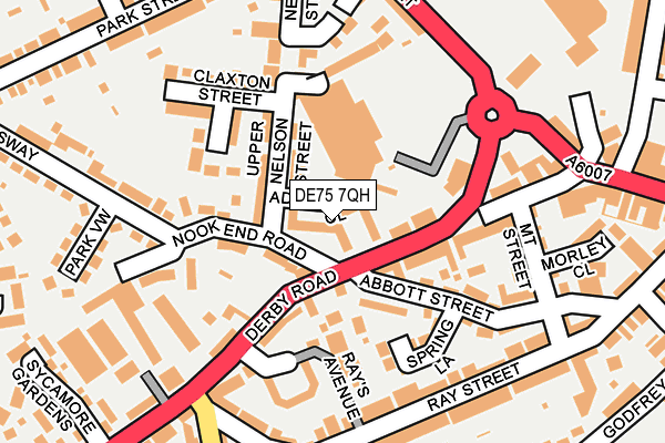 DE75 7QH map - OS OpenMap – Local (Ordnance Survey)