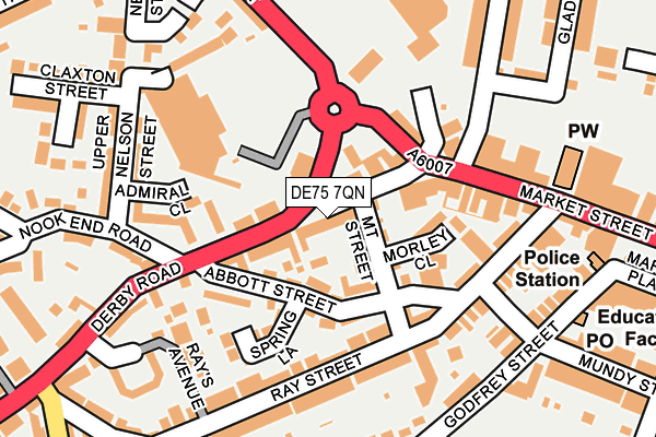 DE75 7QN map - OS OpenMap – Local (Ordnance Survey)