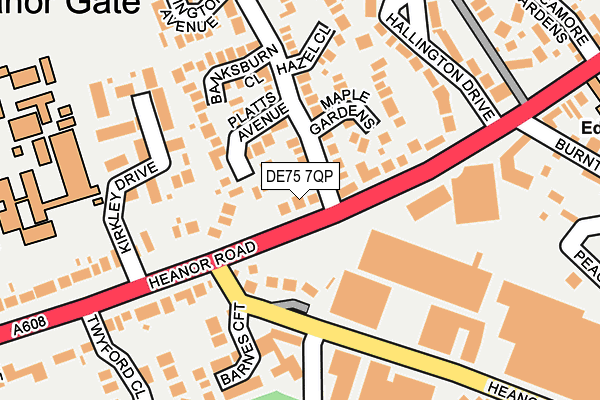 DE75 7QP map - OS OpenMap – Local (Ordnance Survey)