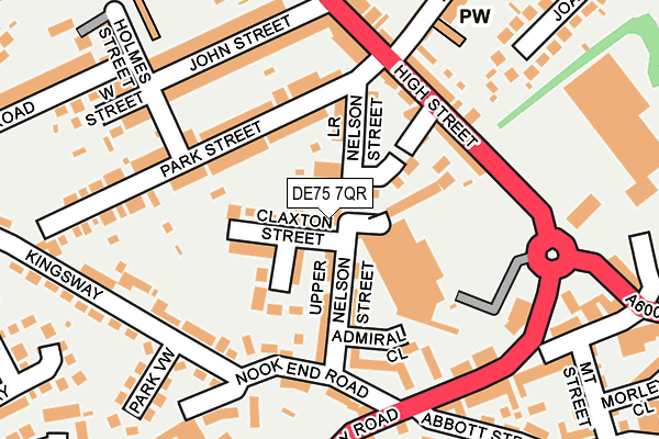 DE75 7QR map - OS OpenMap – Local (Ordnance Survey)