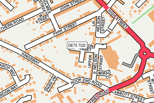 DE75 7QS map - OS OpenMap – Local (Ordnance Survey)