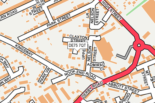 DE75 7QT map - OS OpenMap – Local (Ordnance Survey)