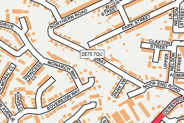 DE75 7QU map - OS OpenMap – Local (Ordnance Survey)