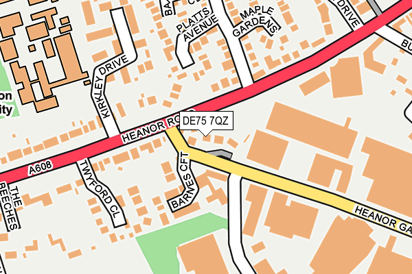 DE75 7QZ map - OS OpenMap – Local (Ordnance Survey)