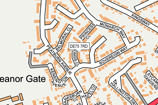 DE75 7RD map - OS OpenMap – Local (Ordnance Survey)