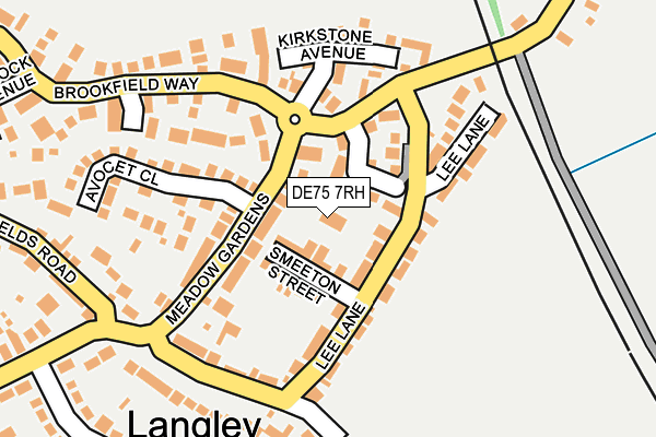 DE75 7RH map - OS OpenMap – Local (Ordnance Survey)