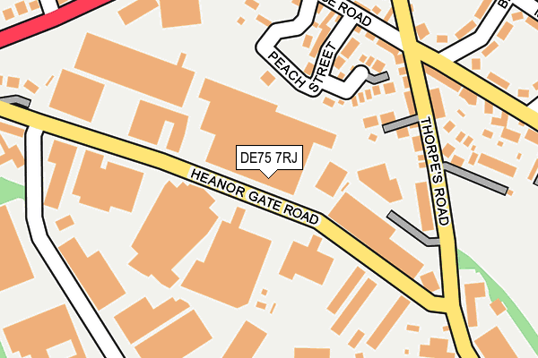 DE75 7RJ map - OS OpenMap – Local (Ordnance Survey)