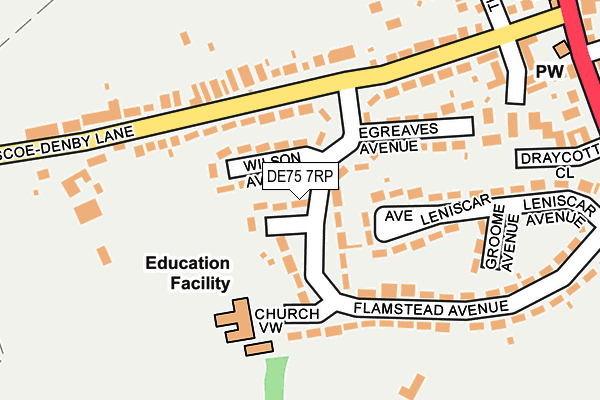DE75 7RP map - OS OpenMap – Local (Ordnance Survey)