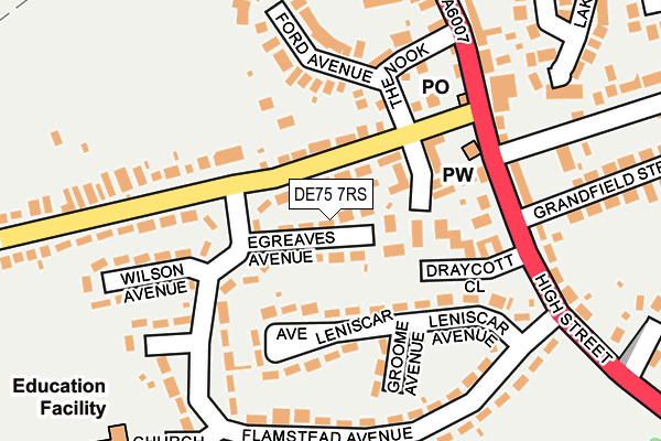 DE75 7RS map - OS OpenMap – Local (Ordnance Survey)