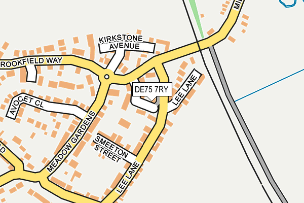 DE75 7RY map - OS OpenMap – Local (Ordnance Survey)