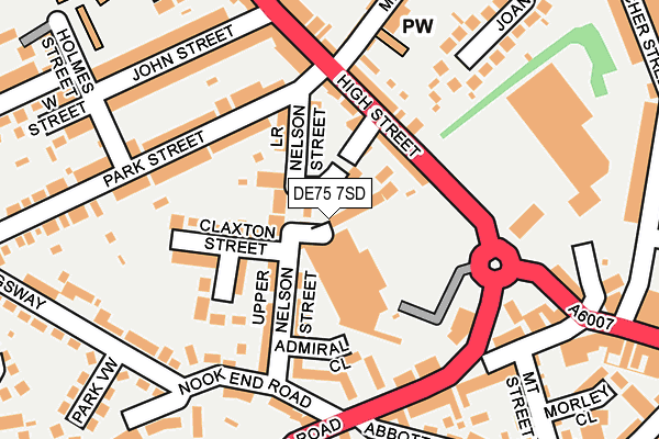 DE75 7SD map - OS OpenMap – Local (Ordnance Survey)