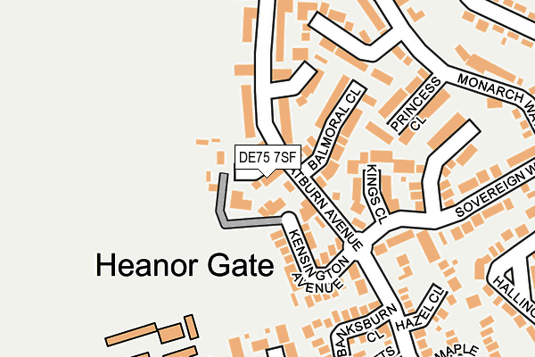 DE75 7SF map - OS OpenMap – Local (Ordnance Survey)