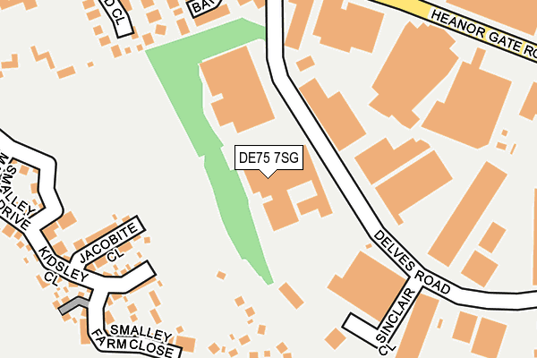 DE75 7SG map - OS OpenMap – Local (Ordnance Survey)