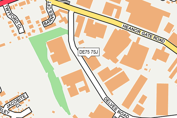 DE75 7SJ map - OS OpenMap – Local (Ordnance Survey)