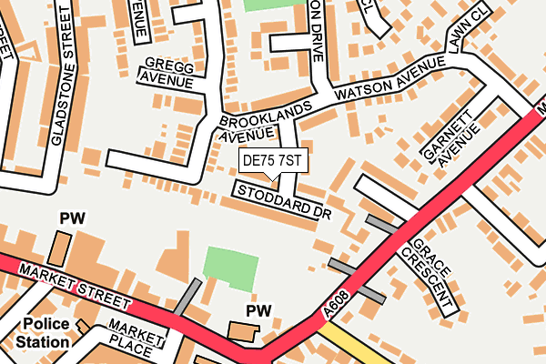 DE75 7ST map - OS OpenMap – Local (Ordnance Survey)