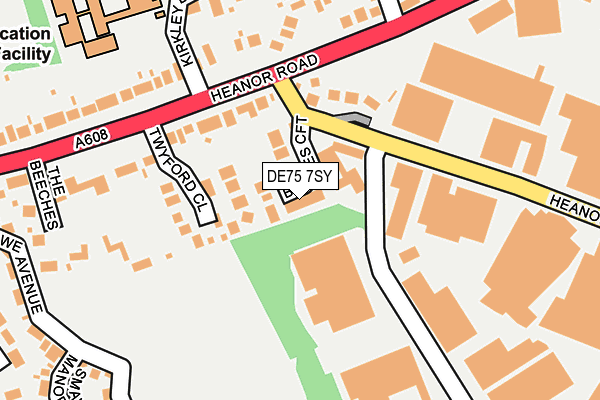 DE75 7SY map - OS OpenMap – Local (Ordnance Survey)