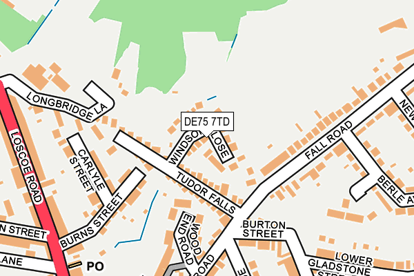 DE75 7TD map - OS OpenMap – Local (Ordnance Survey)