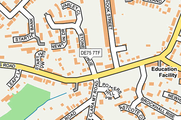 DE75 7TF map - OS OpenMap – Local (Ordnance Survey)