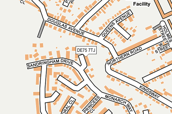 DE75 7TJ map - OS OpenMap – Local (Ordnance Survey)
