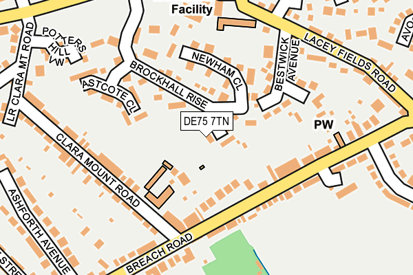 DE75 7TN map - OS OpenMap – Local (Ordnance Survey)