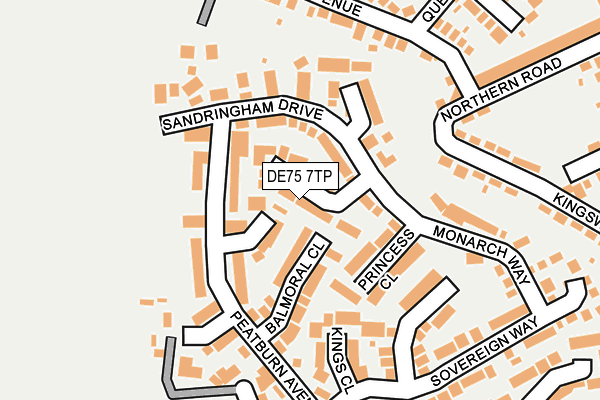 DE75 7TP map - OS OpenMap – Local (Ordnance Survey)