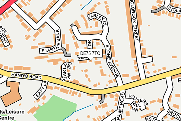 DE75 7TQ map - OS OpenMap – Local (Ordnance Survey)