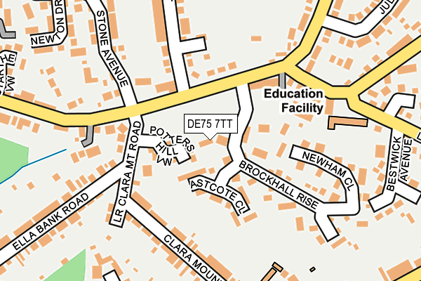 DE75 7TT map - OS OpenMap – Local (Ordnance Survey)