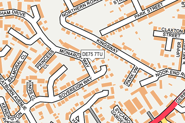 DE75 7TU map - OS OpenMap – Local (Ordnance Survey)