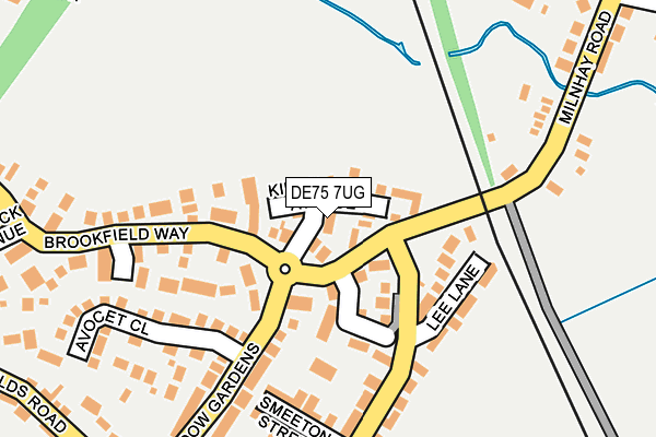 DE75 7UG map - OS OpenMap – Local (Ordnance Survey)