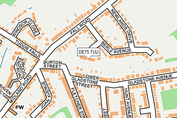 DE75 7UU map - OS OpenMap – Local (Ordnance Survey)