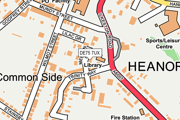 DE75 7UX map - OS OpenMap – Local (Ordnance Survey)