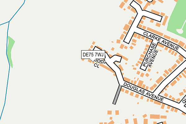 DE75 7WJ map - OS OpenMap – Local (Ordnance Survey)