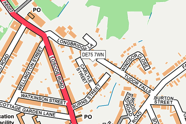 DE75 7WN map - OS OpenMap – Local (Ordnance Survey)