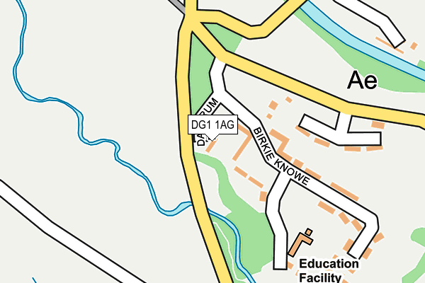 DG1 1AG map - OS OpenMap – Local (Ordnance Survey)