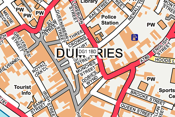 DG1 1BD map - OS OpenMap – Local (Ordnance Survey)