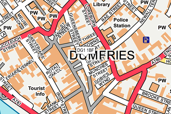 DG1 1BF map - OS OpenMap – Local (Ordnance Survey)