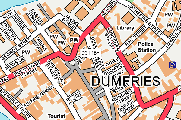 DG1 1BH map - OS OpenMap – Local (Ordnance Survey)