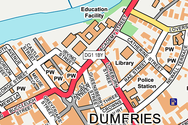 DG1 1BY map - OS OpenMap – Local (Ordnance Survey)