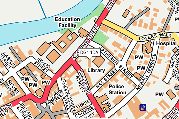 DG1 1DA map - OS OpenMap – Local (Ordnance Survey)